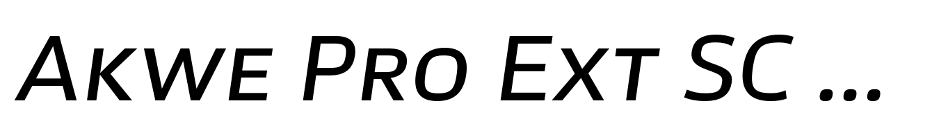Akwe Pro Ext SC Medium Italic